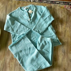 Free People Beach Hailee Sweater Set In sea green [XS]
